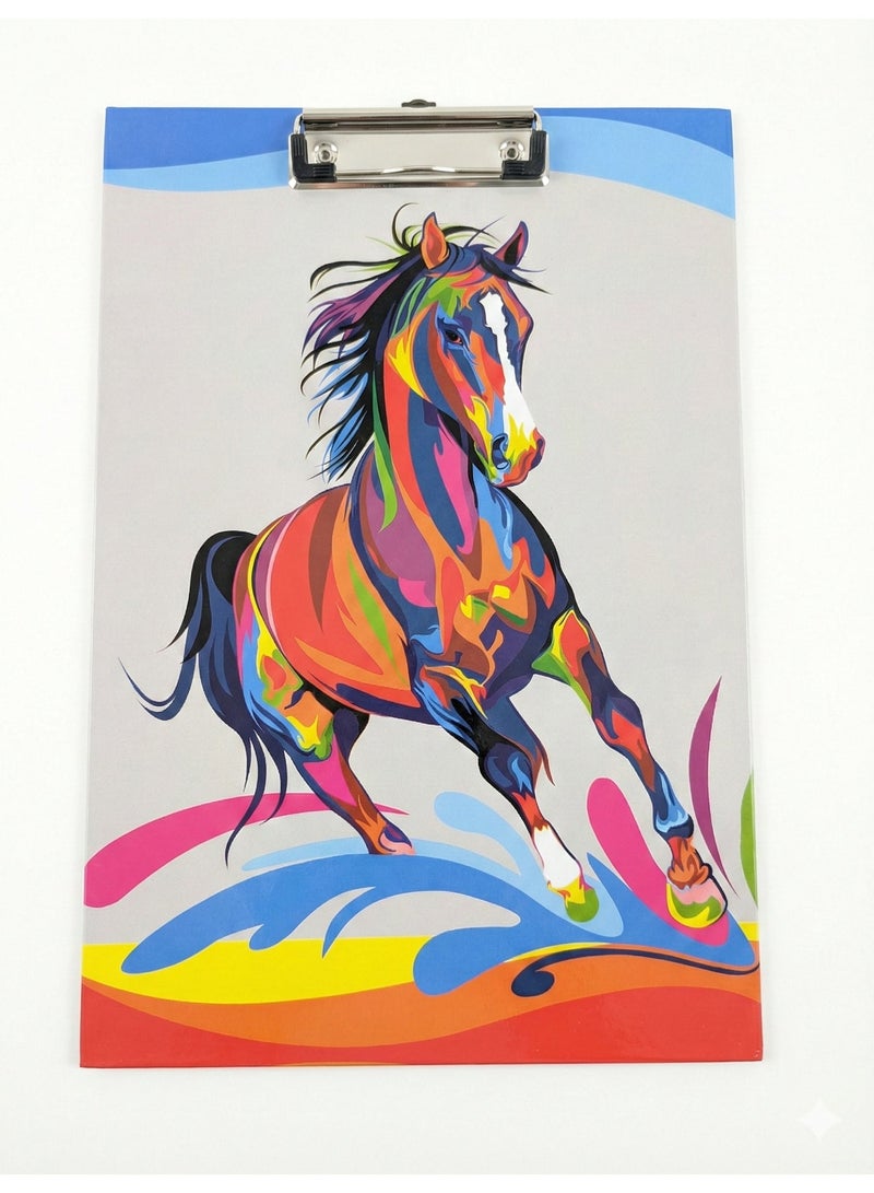 Exam Pad / Clipboard with Ludo Board Game Back - 9.5 x 13.75 Inch - Multicolor - Image 1